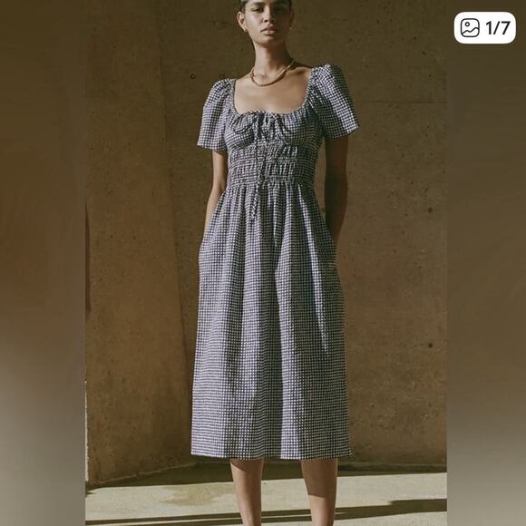 Ciao Lucia Dresses & Skirts - CIAO LUCIA Fiorella Gingham Check Midi Dress Size XXS